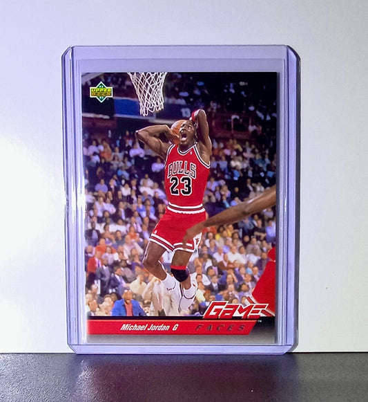 Michael Jordan 1992-93 Upper Deck Game Faces #488 Basketball Card Chicago Bulls