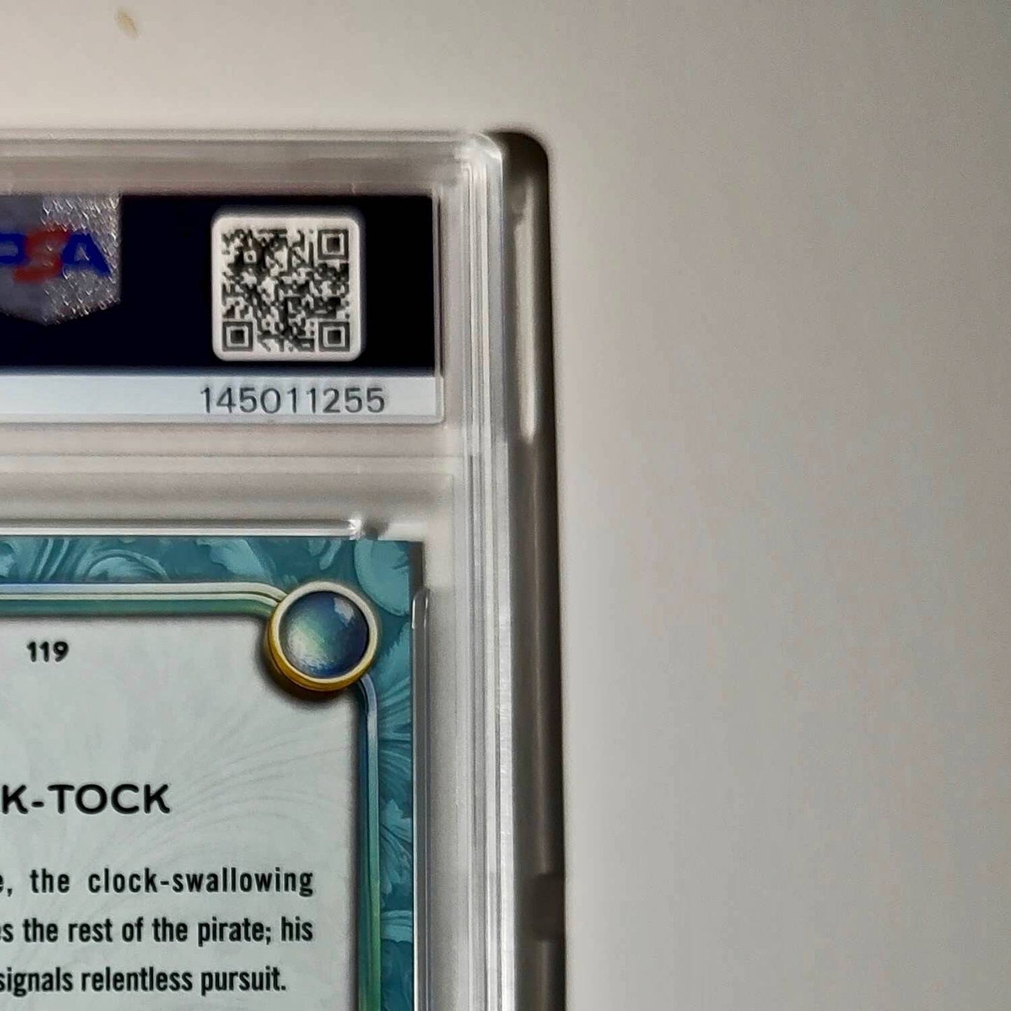 Tick-Tock 2025 Topps Disney Wonder #119 Diamond Card Peter Pan PSA 9