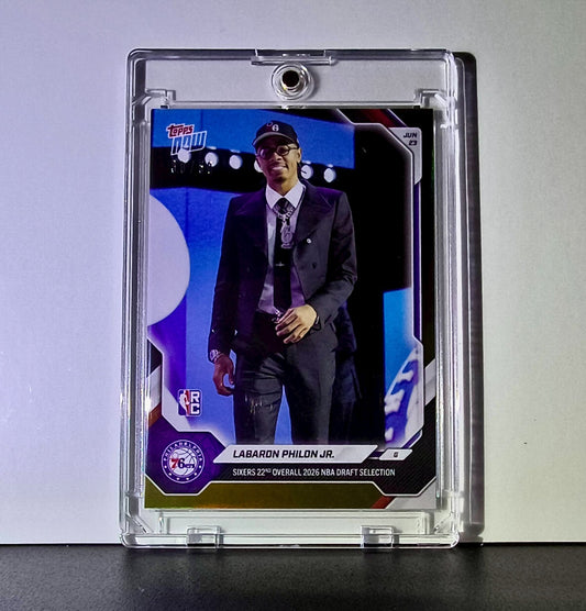 Labaron Philon Jr. Rookie 2026-27 Topps NBA Draft Night Gold Foil 30/50 76ers