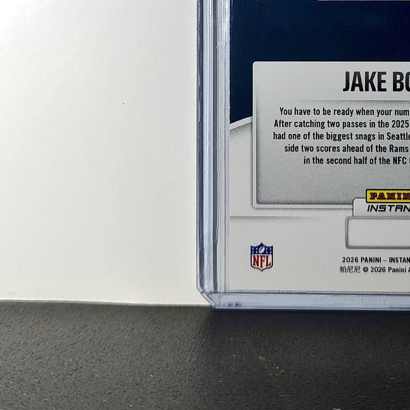 Jake Bobo 2026 Panini NFL Super Bowl LIX Champions #30 Card Seattle Seahawks