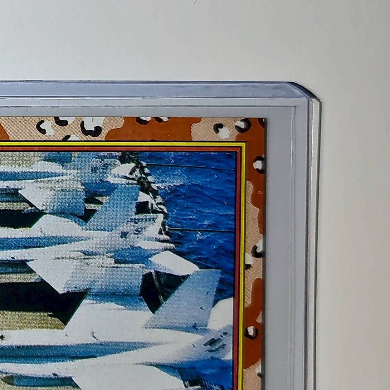 An F/A-18 Waits to Fly 1991 Topps Desert Storm #29 Card