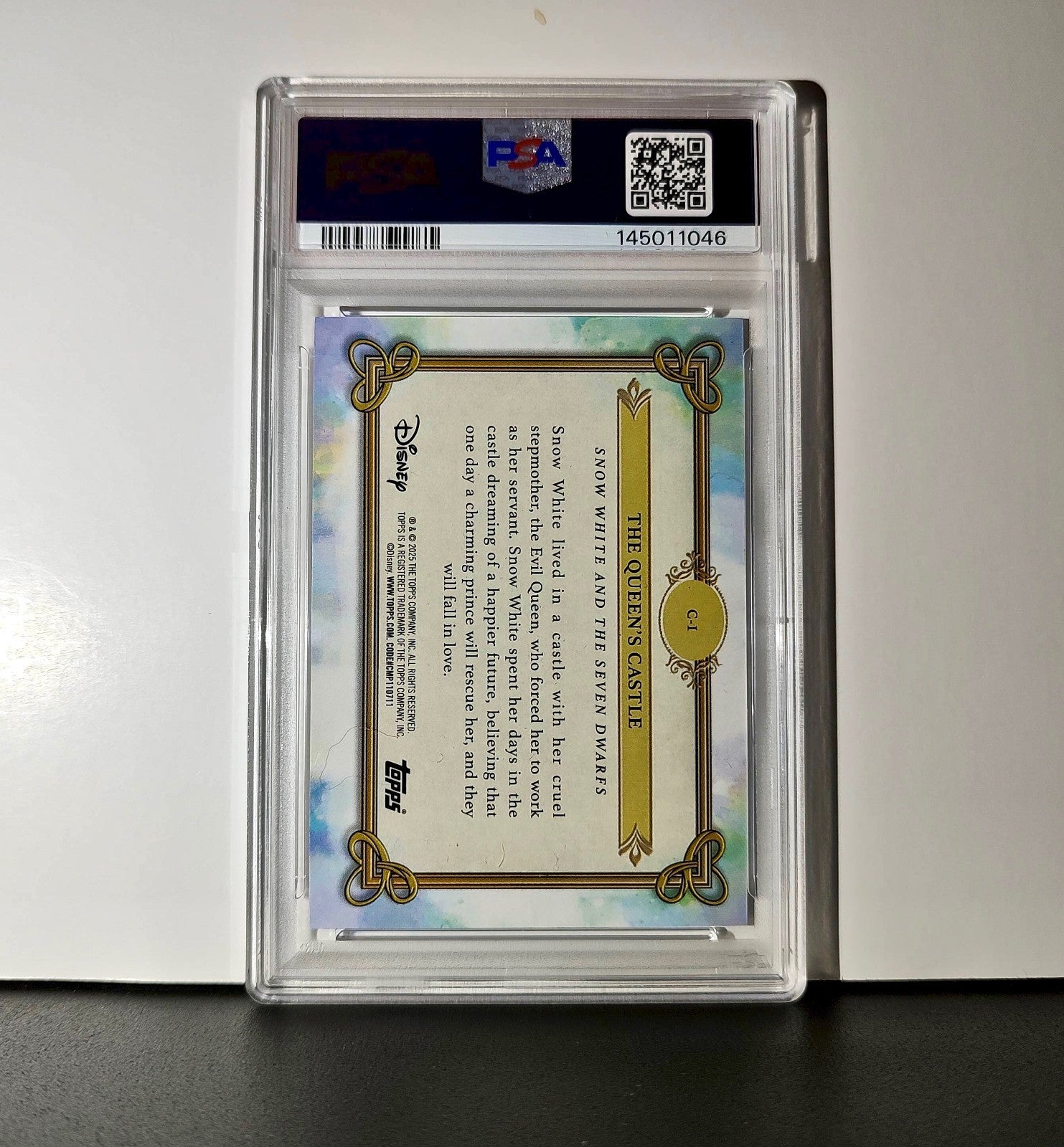 The Queen's Castle 2025 Topps Disney #C-1 Card PSA 9 MT