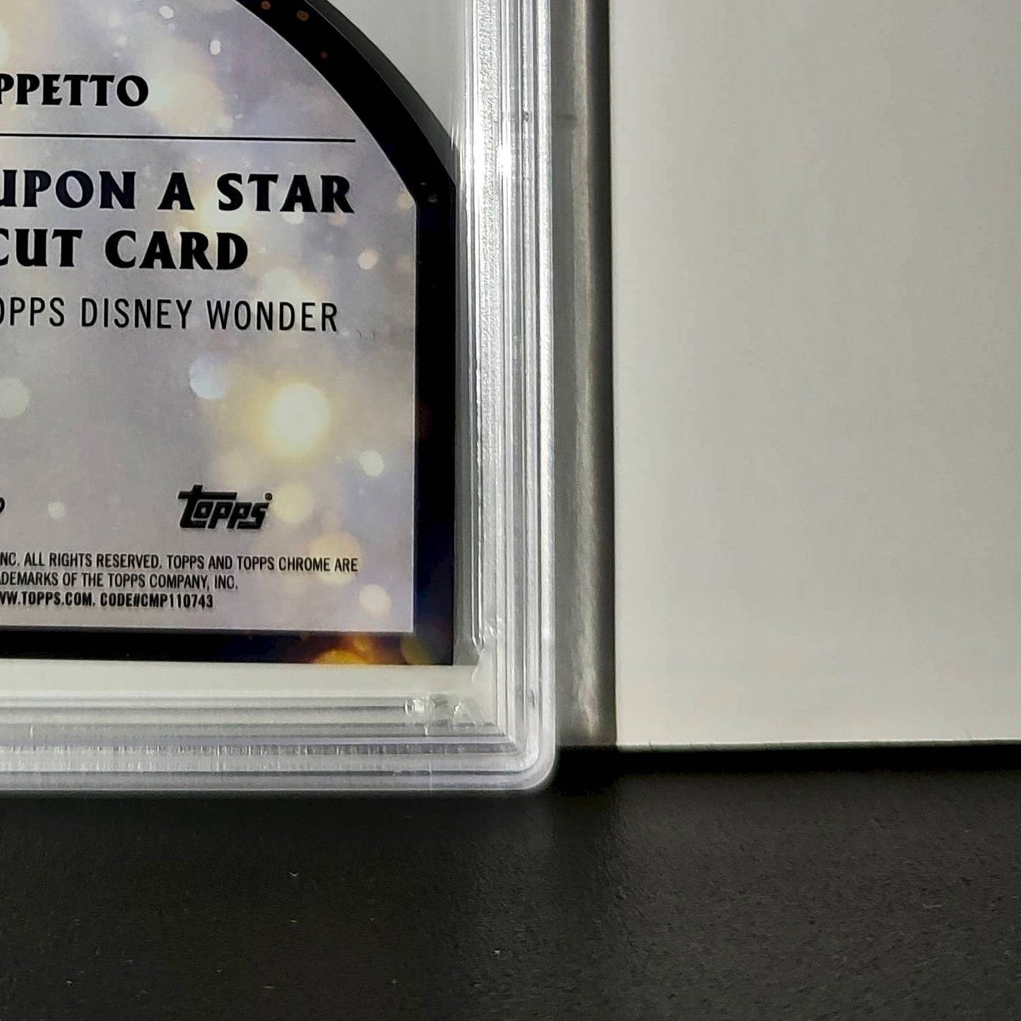 Geppetto 2025 Topps Chrome Disney #W-2 Wish Upon A Star Die Cut Pinocchio PSA 9
