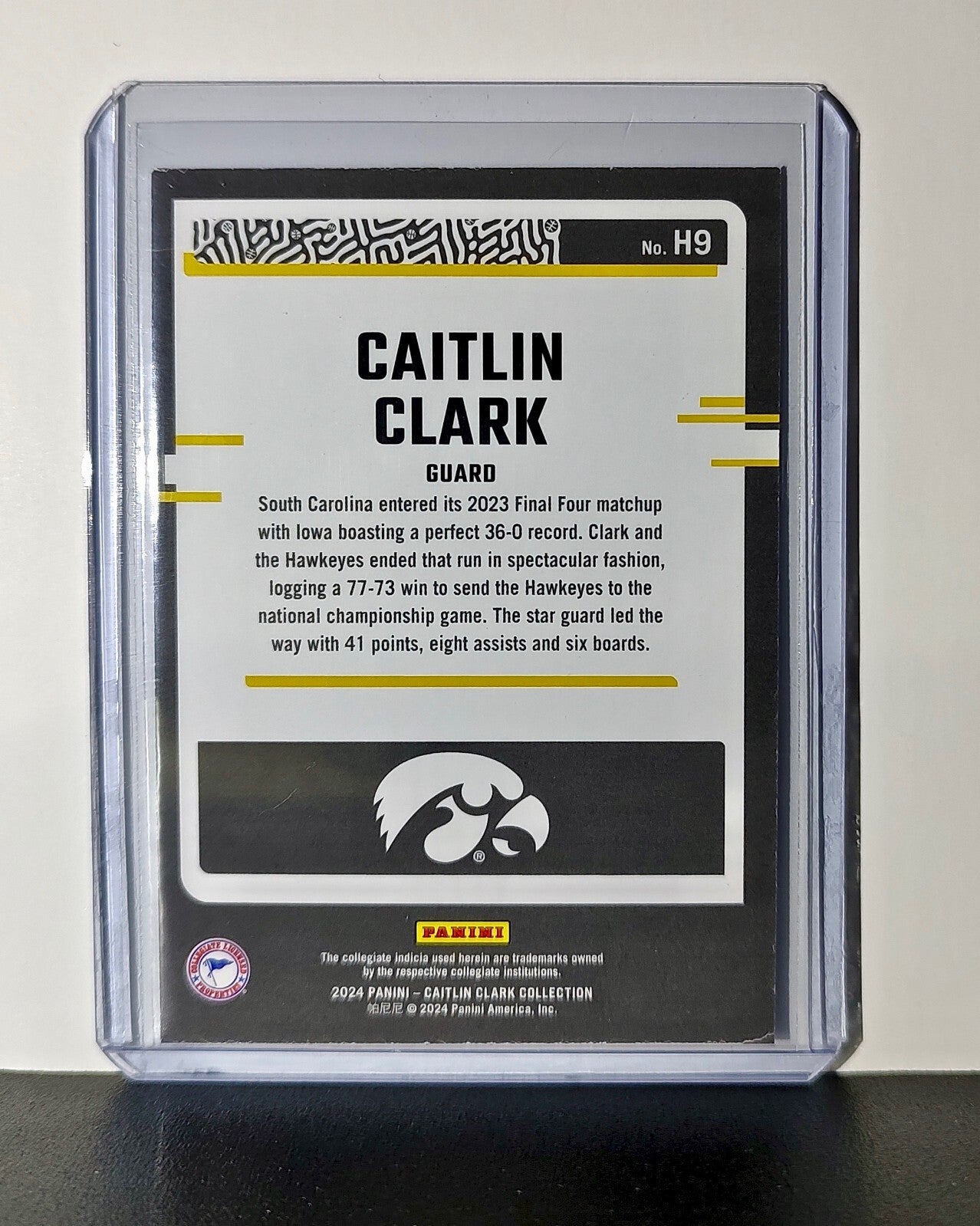 Caitlin Clark 2024 Silver Foil Panini Donruss Highlights #H9 Card Iowa Hawkeyes