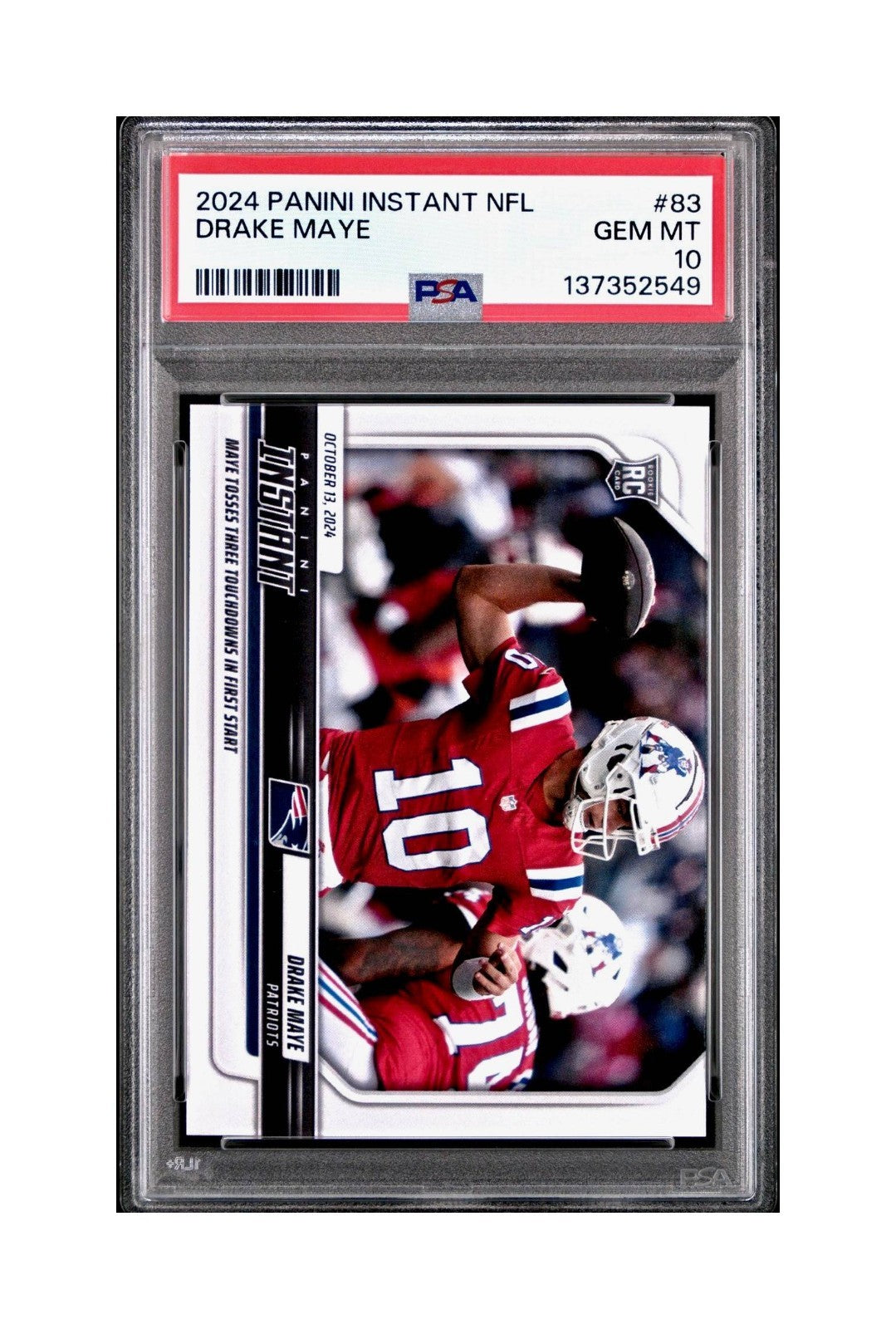 Drake Maye Rookie 2024 Panini Instant NFL #83 PSA 10 Gem Mint