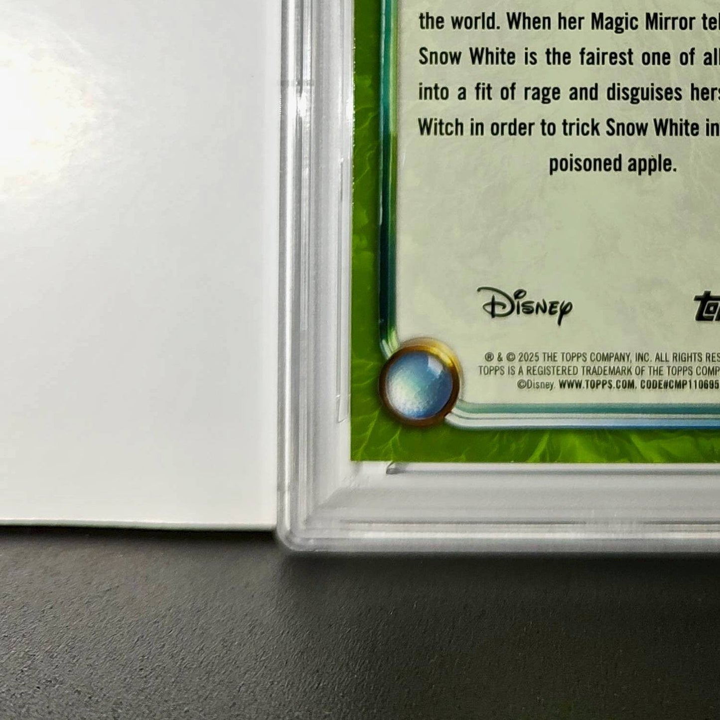 Evil Queen 2025 Topps Disney #172 Card Snow White and the Seven Dwarfs PSA 8