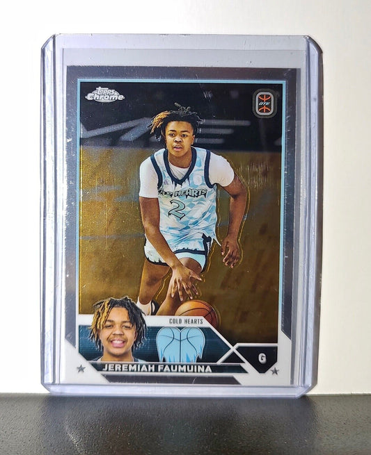 Jeremiah Faumuina 2023-24 Topps Chrome Overtime #73 Card Cold Hearts