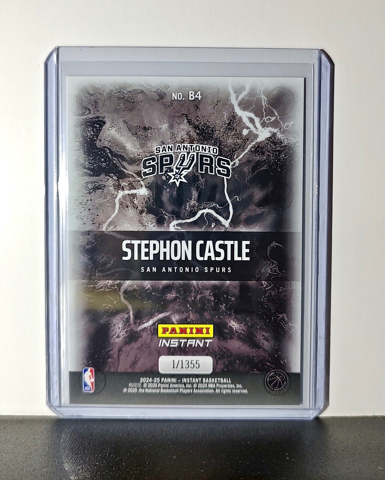 Stephon Castle Rookie 2024-25 Panini NBA #4 Breakaway Card Spurs 1/1355