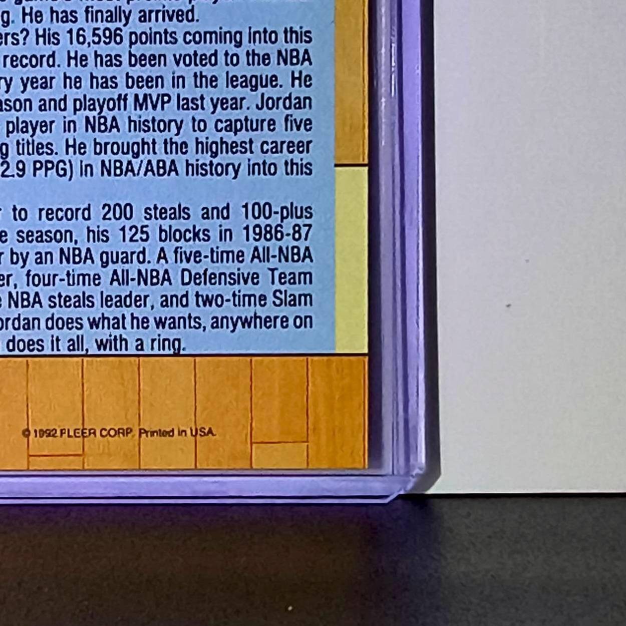 Michael Jordan 1991-92 Fleer Team Leader #375 Basketball Card Chicago Bulls
