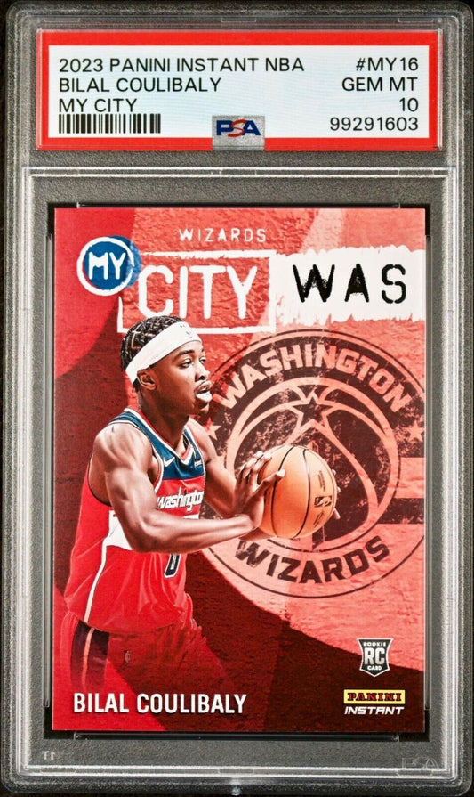 Bilal Coulibaly 2023 Panini MyCity Rookie NBA #MY-16 Basketball Card PSA 10 Gem