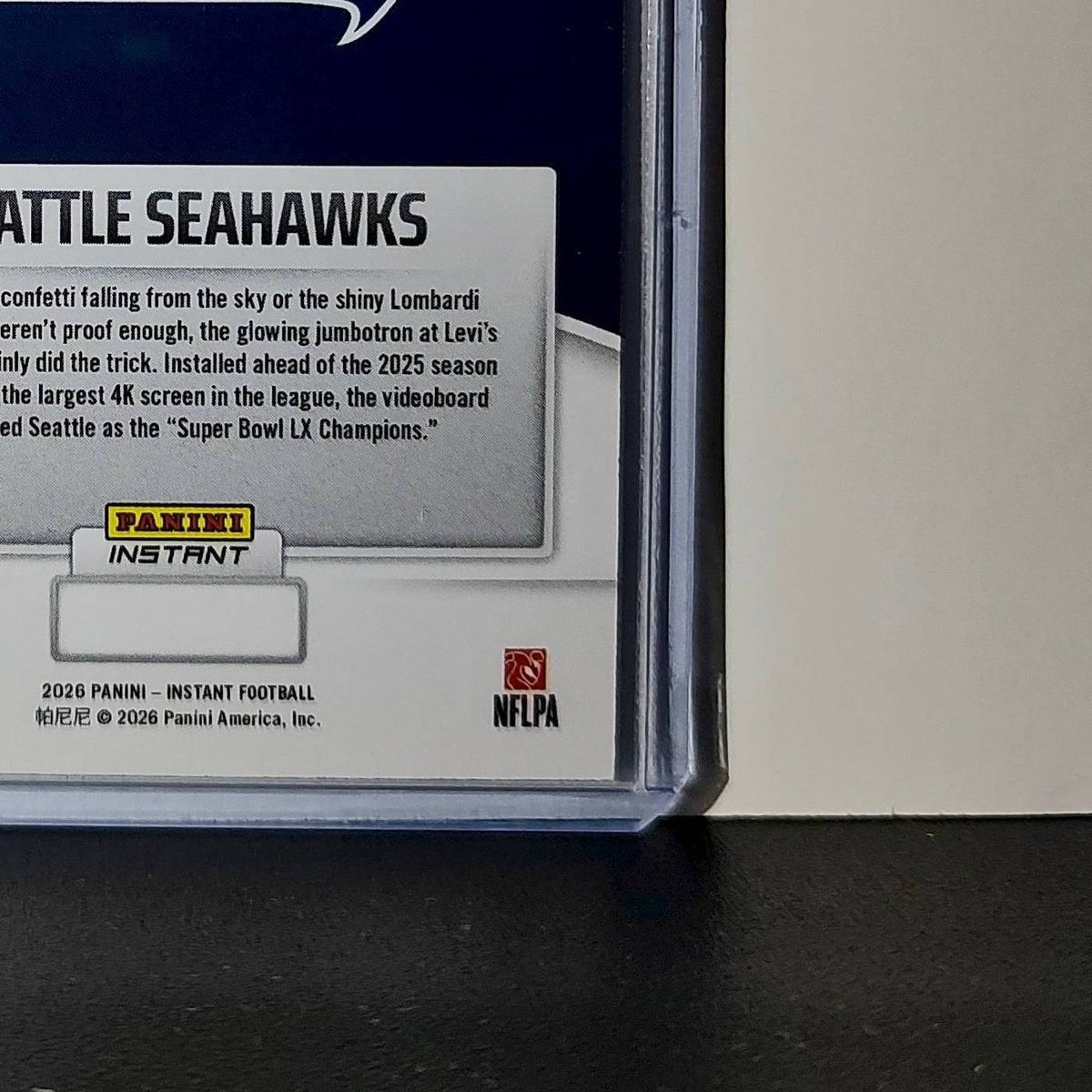 Seattle Seahawks 2026 Panini NFL Super Bowl LIX Champions #35 Team Card