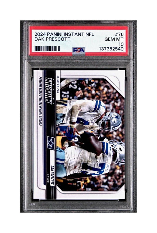 Dak Prescott Rookie 2024 Panini Instant NFL #76 PSA 10 Gem Mint