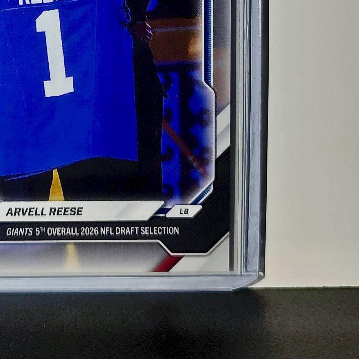 Arvell Reese Rookie 2026 Topps Now Draft Night #AREE Card New York Giants