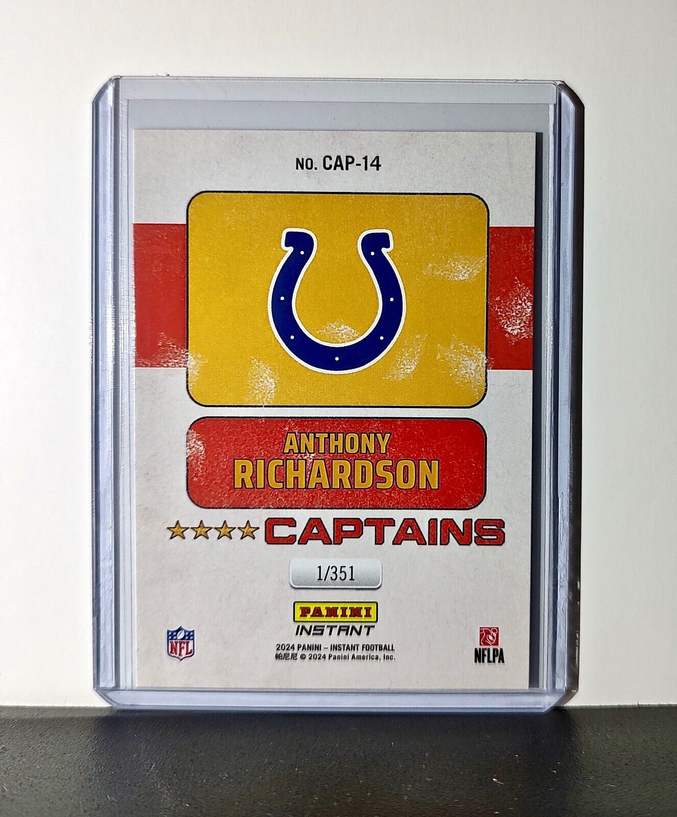 Anthony Richardson 2024 Panini Captains NFL #14 Card Indianapolis Colts 1/351