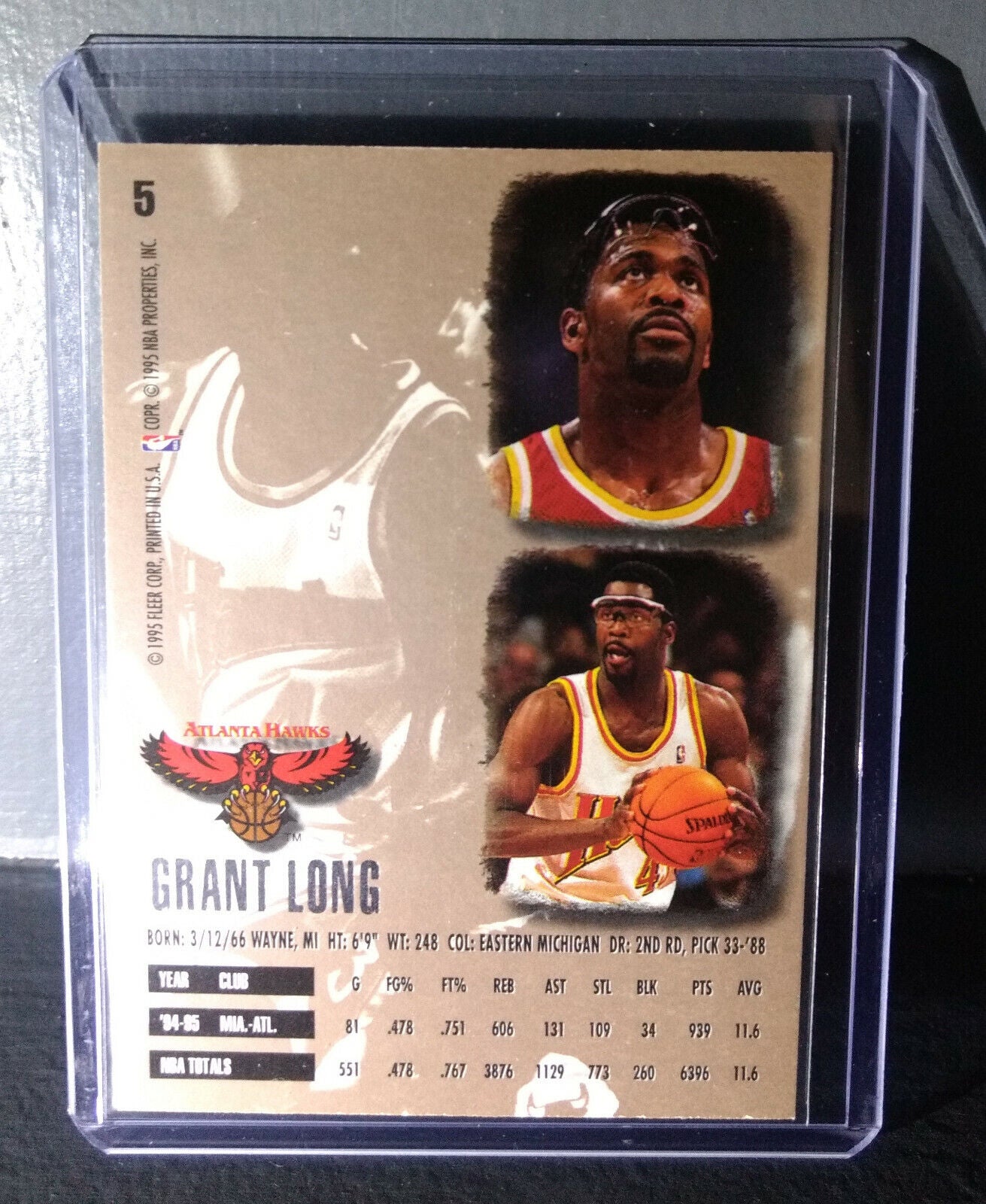 1995-96 Grant Long Fleer Ultra #5 Basketball Card