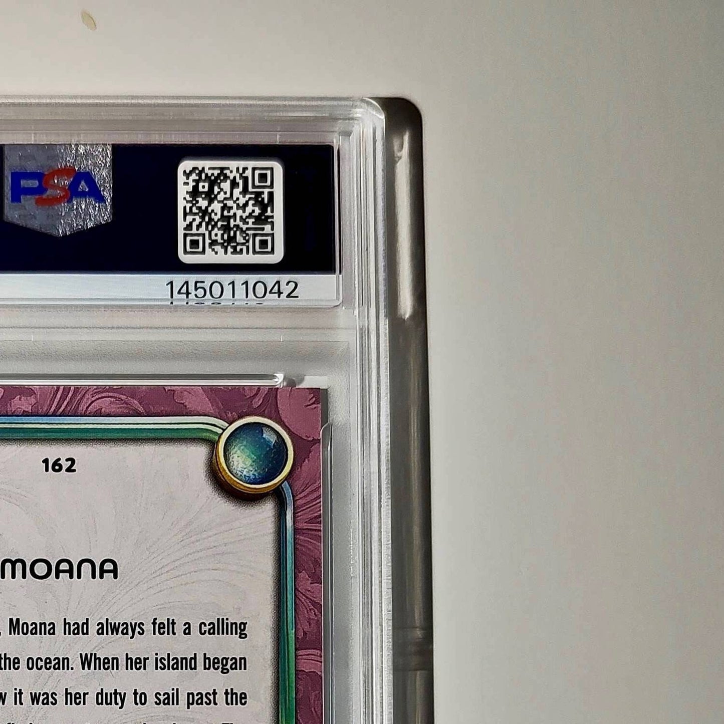 Moana 2025 Topps Disney Cartoon Princess #162 Card Moana PSA 9
