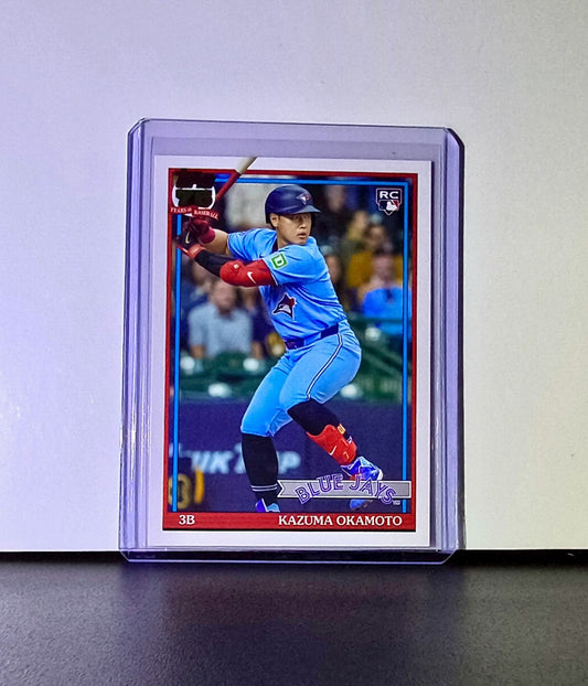 Kazuma Okamoto Rookie 2026 Topps Update 1991 Retro MLB #U91-38 Card Blue Jays