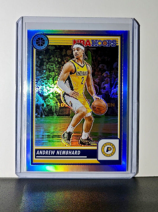 Andrew Nembhard 2023-24 Panini Premium Stock NBA Hoops #166 Prizm Refractor Card