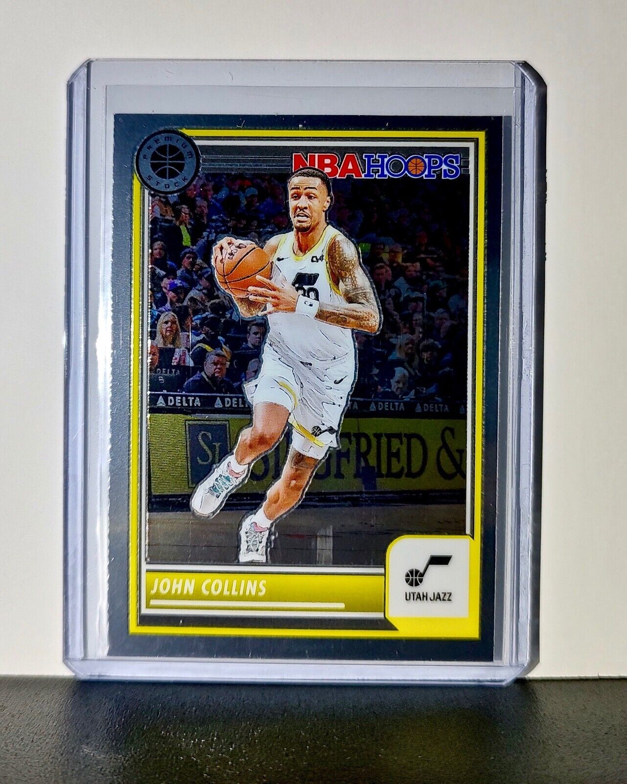 John Collins 2023-24 Panini Premium Stock NBA Hoops #97 Card Utah Jazz