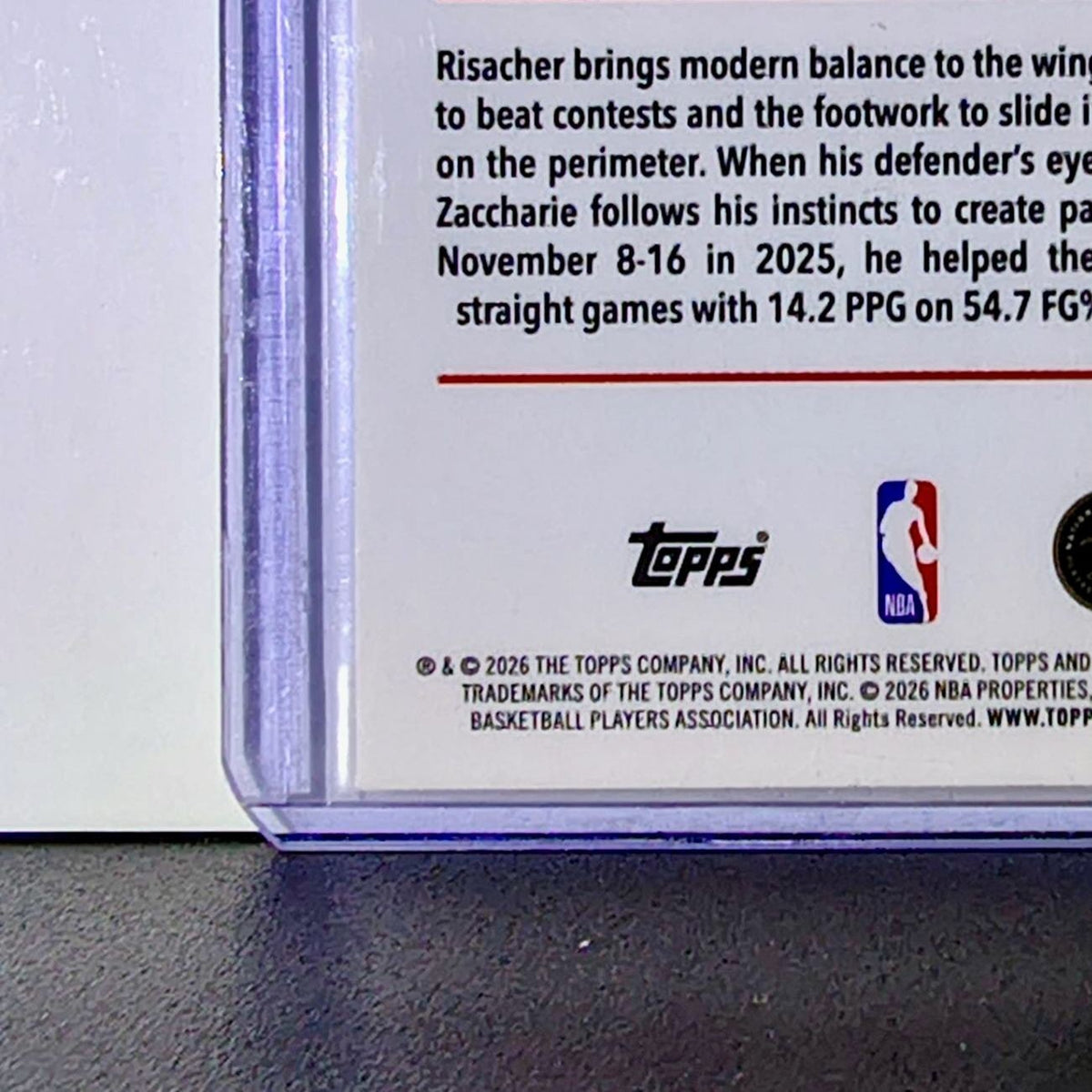 Zaccharie Risacher 2025-26 NBA Topps Chrome Update RayWave Refractor #88 Card