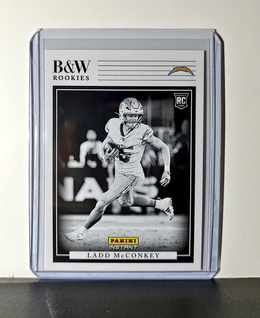 Ladd McConkey Rookie 2024 Panini NFL #16 Black & White Rookies Chargers 1 of 680