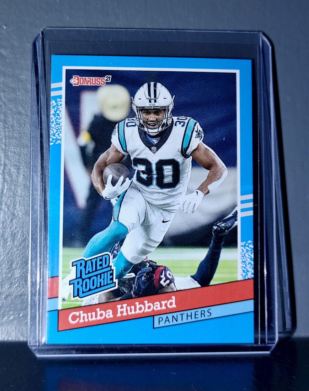 Chuba Hubbard 2021 Panini NFL Rated Rookie Retro #31 Rookie Card 1/2231