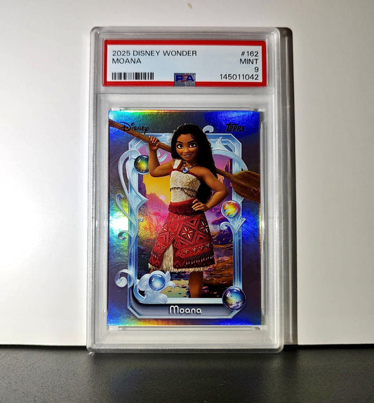 Moana 2025 Topps Disney Cartoon Princess #162 Card Moana PSA 9