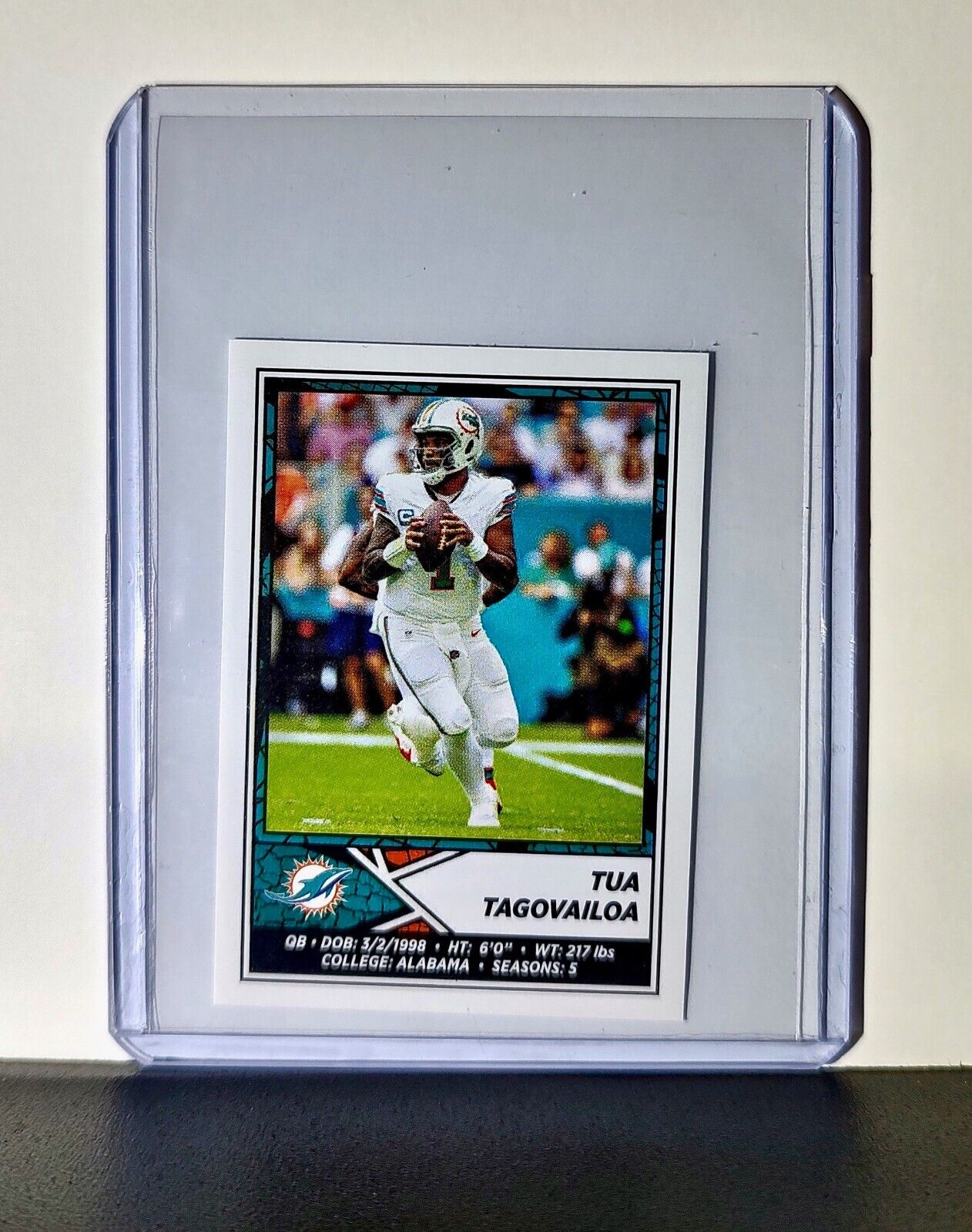 Tua Tagovailoa 2024 Panini NFL Sticker #59 Miami Dolphins