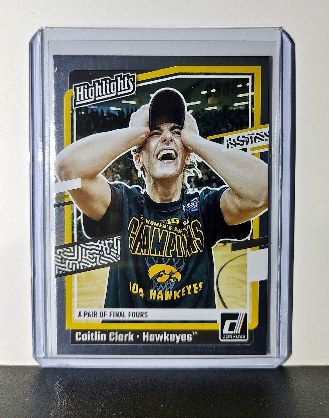 Caitlin Clark 2024 Silver Foil Panini Donruss Highlights #H8 Card Iowa Hawkeyes