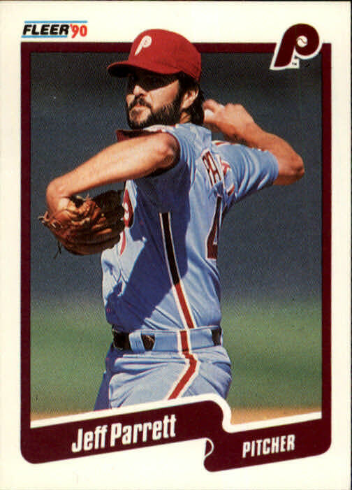 1990 Jeff Parrett Fleer Baseball Card #570