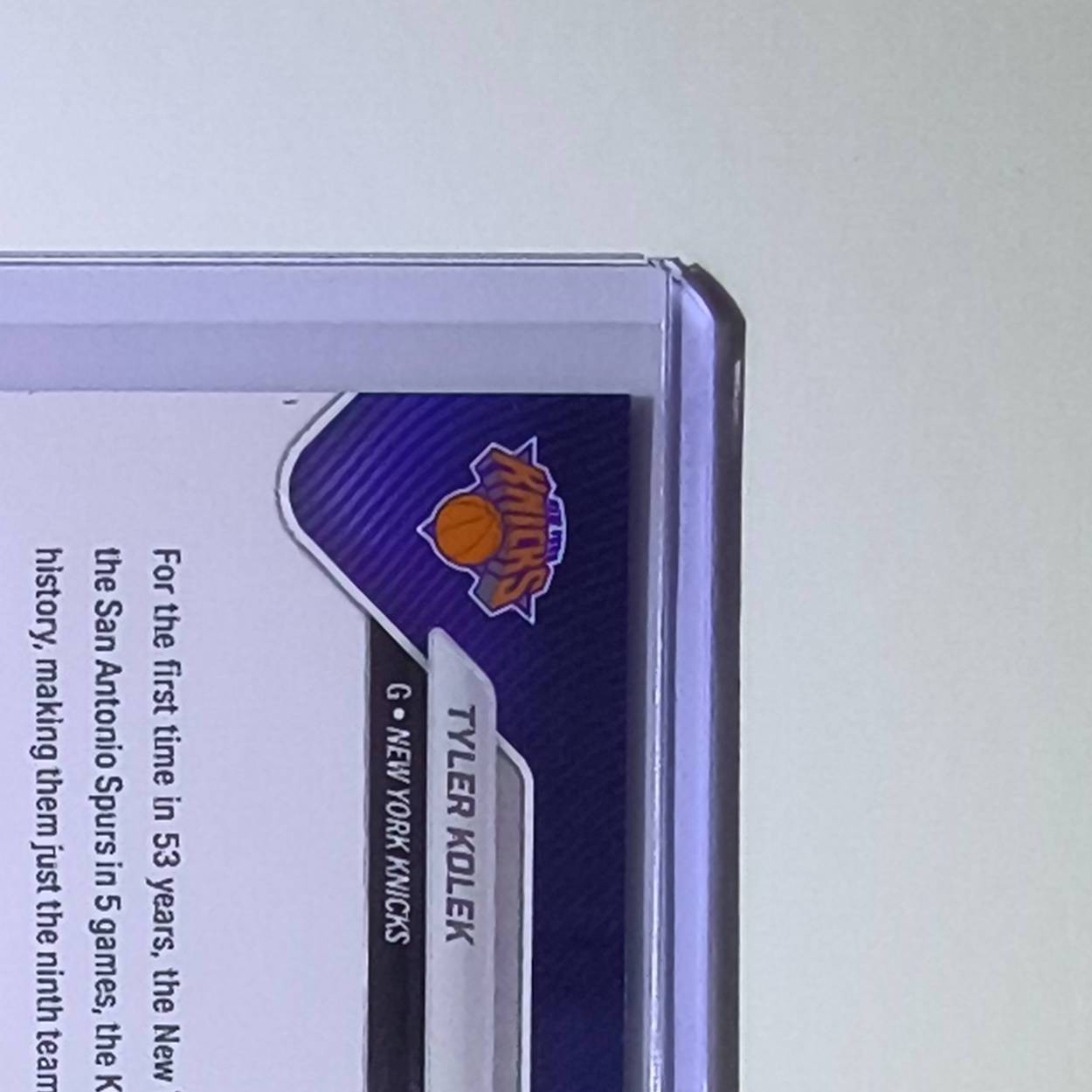 Tyler Kolek 2026 Topps Now NBA Champions #C12 Card New York Knicks