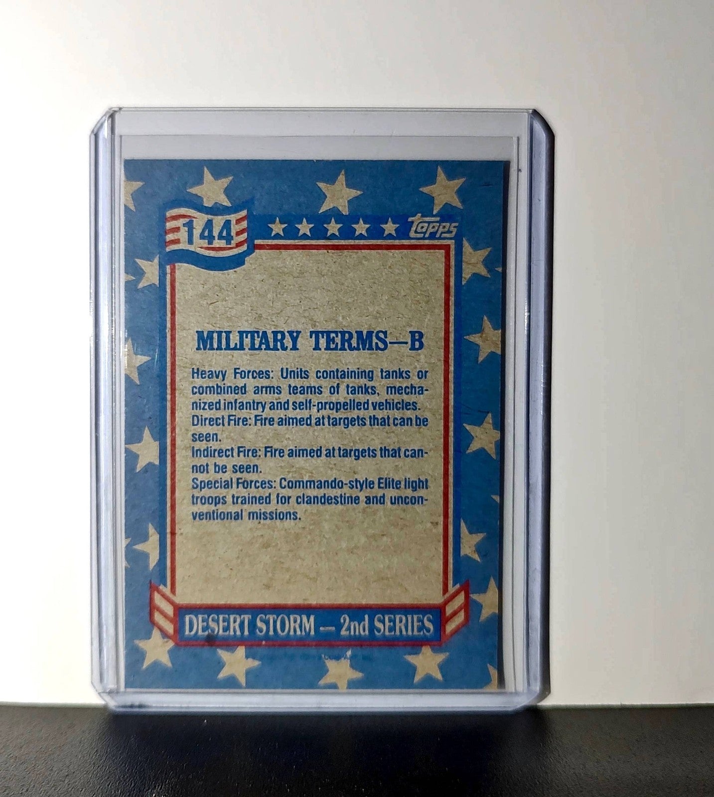 Military Terms – B 1991 Topps Desert Storm #144 Card