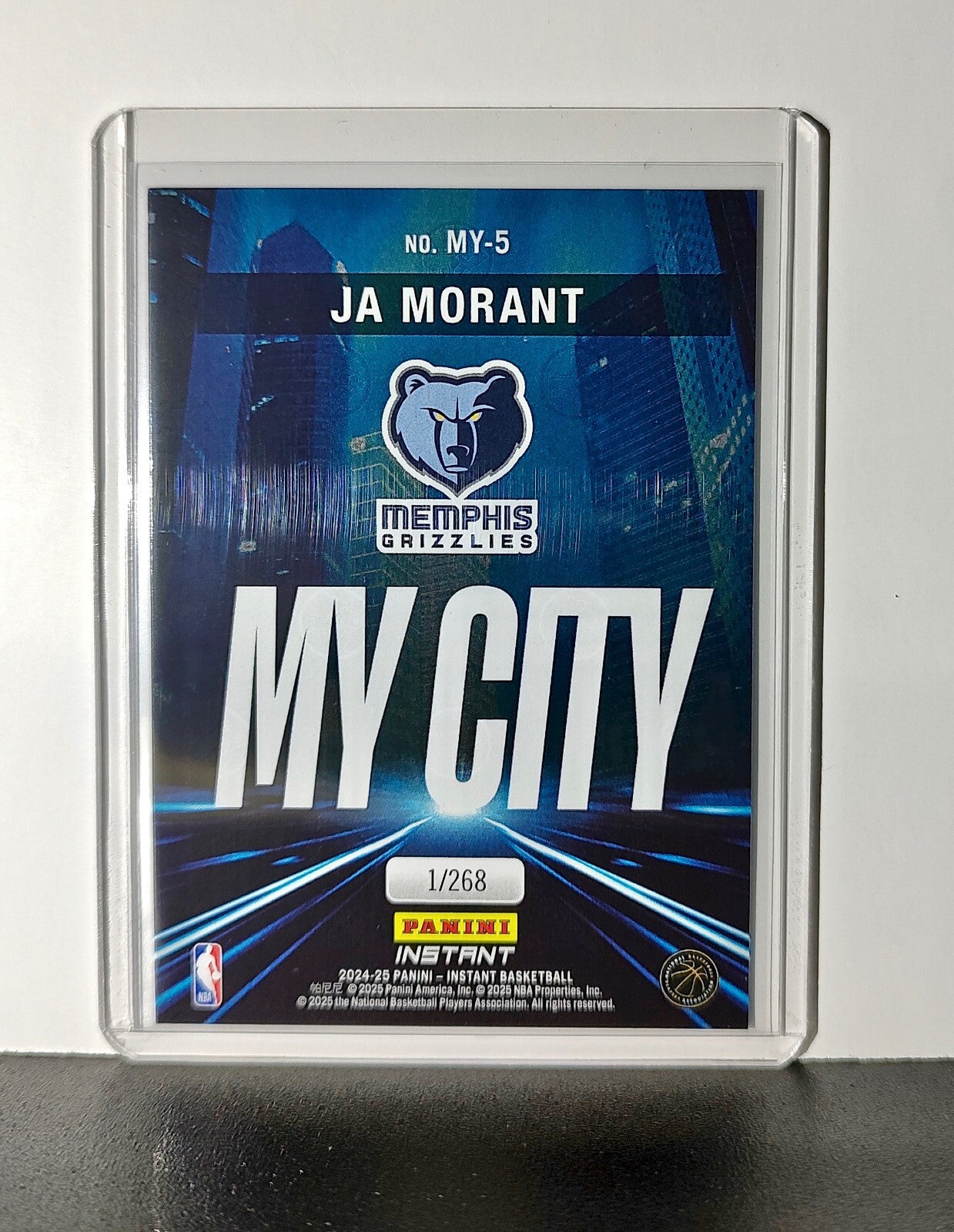 Ja Morant 2024-25 Panini MyCity NBA #5 Basketball Card Grizzlies 1/268