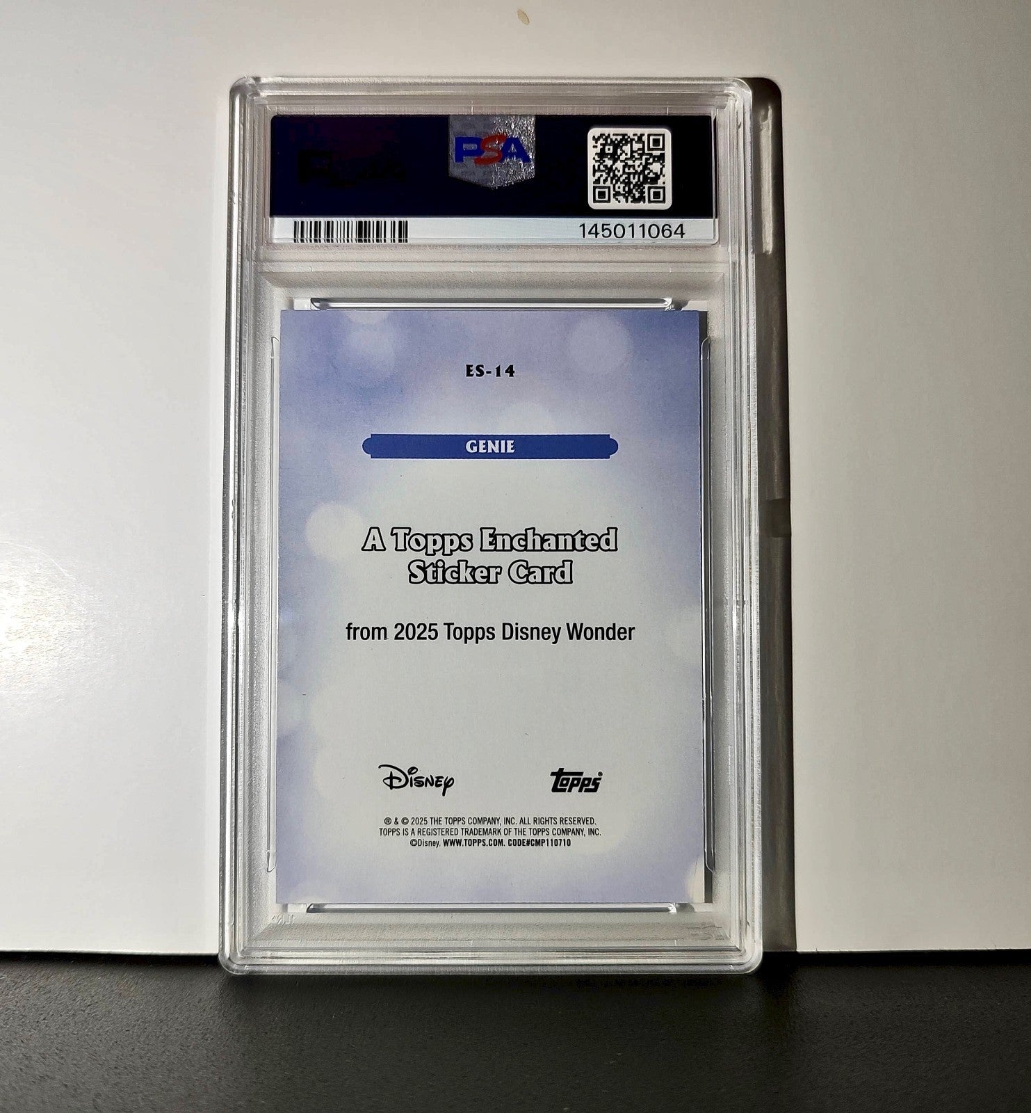 Genie 2025 Topps Disney #ES-14 Enchanted Sticker Card Aladdin PSA 9