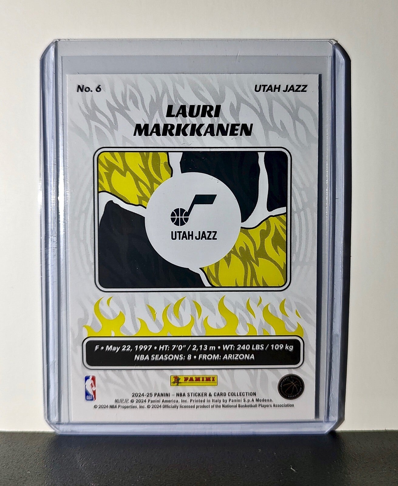 Lauri Markkanen 2024-25 Panini NBA #6 Foil Sticker Card Utah Jazz