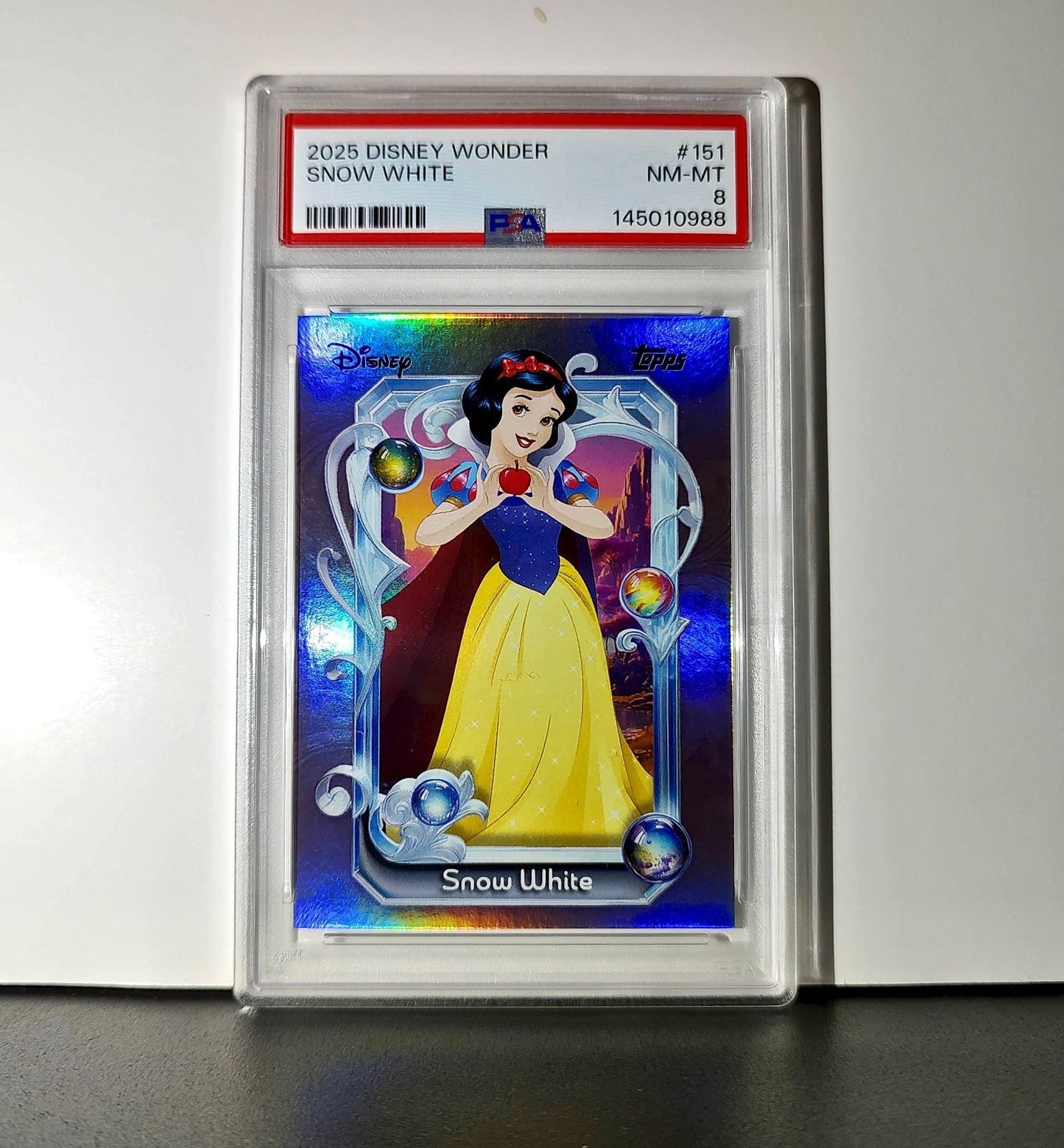 Snow White  2025 Topps Disney Cartoon Princess #151 Card PSA 8