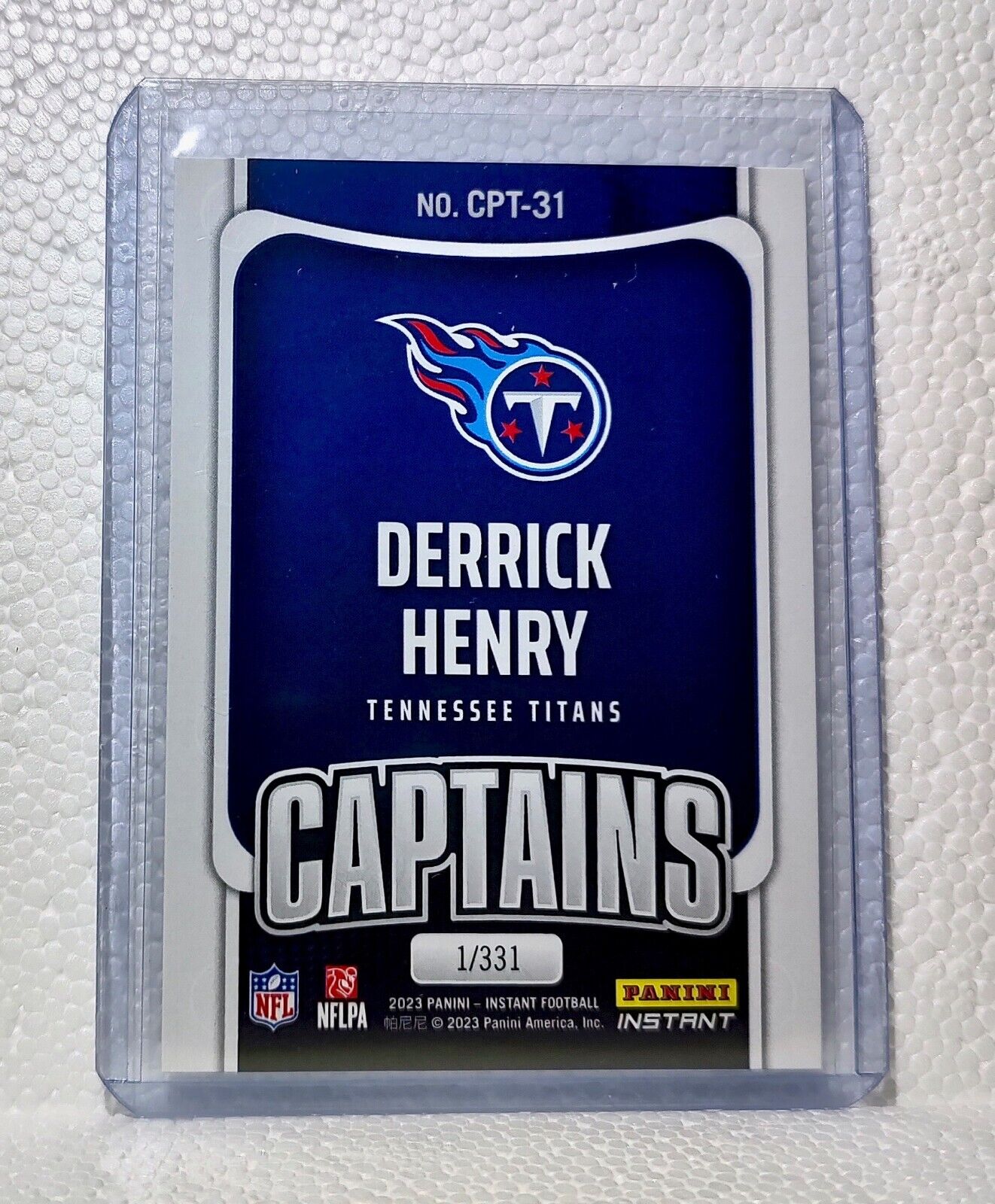 Derrick Henry 2023 Panini NFL Captain #31 Football Card Tennessee Titans 1/331