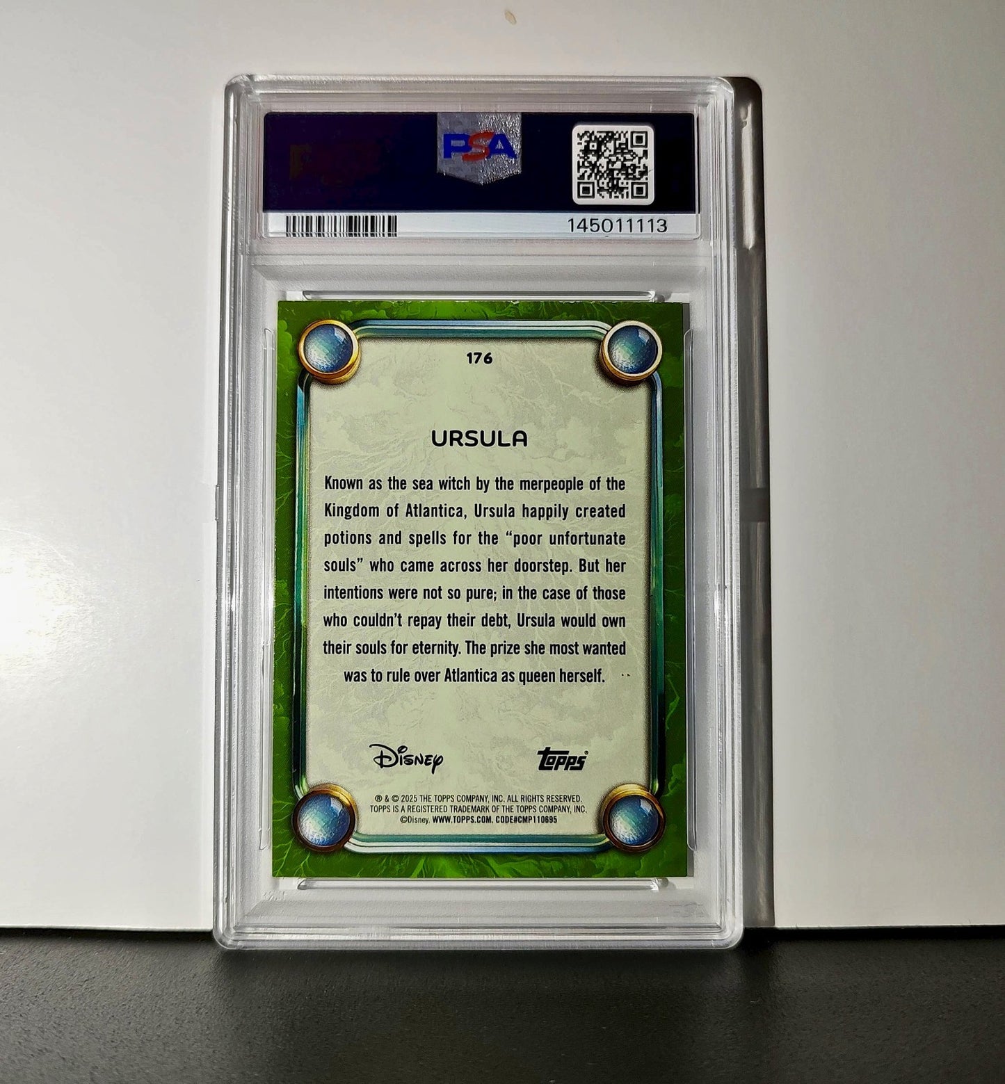Ursula 2025 Topps Disney Wonder #176 Card The Little Mermaid PSA 7