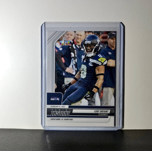 Coby Bryant 2026 Panini NFL Super Bowl LIX Champions #25 Card Seattle Seahawks