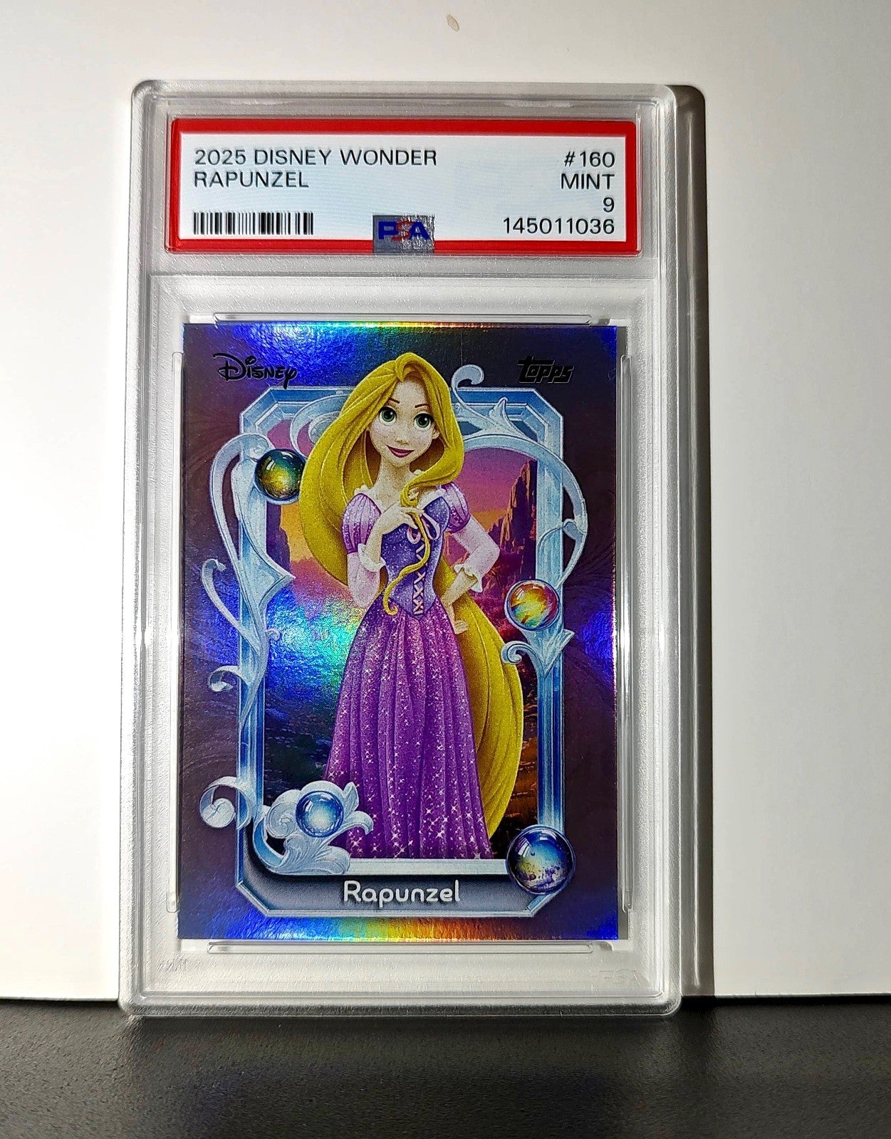 Rapunzel 2025 Topps Disney Cartoon Princess #160 Card Tangled PSA 9 MT