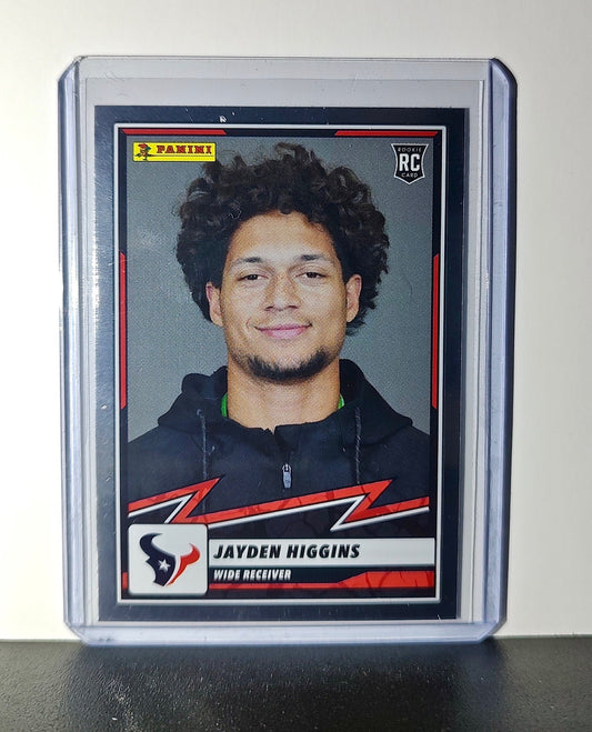 Jayden Higgins Rookie 2025 Panini NFL #82 Foil Sticker Card Houston Texans