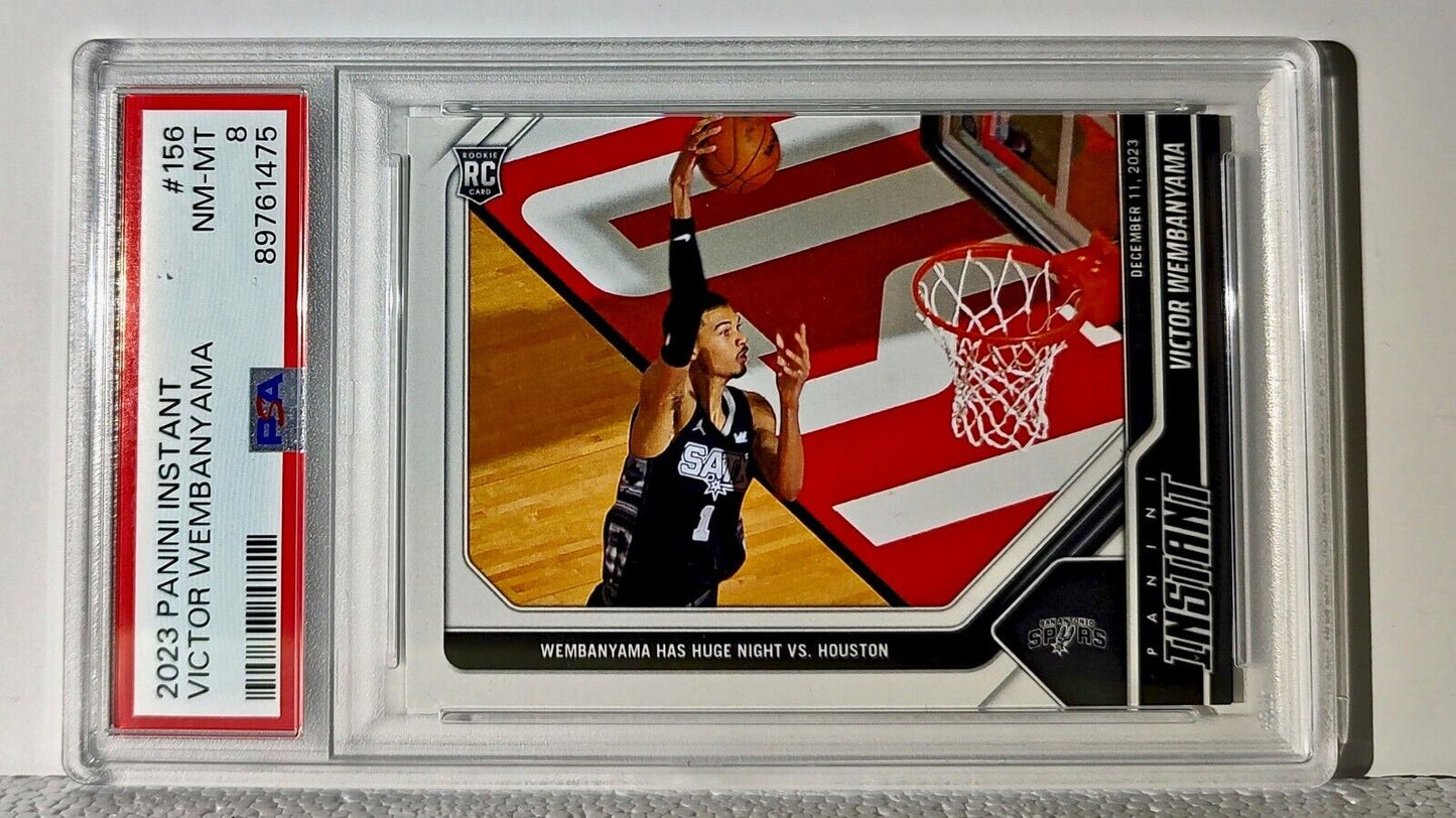 Victor Wembanyama 2023-24 Panini #156 NBA Rookie Basketball Card 1 of 2234 PSA 8