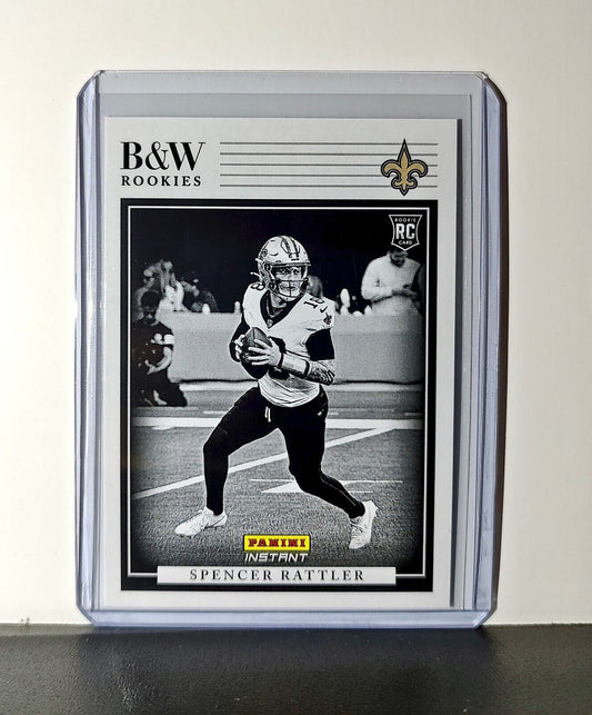 Spencer Rattler 2024 Panini NFL #5 Black & White Rookies Card Saints 1 of 680