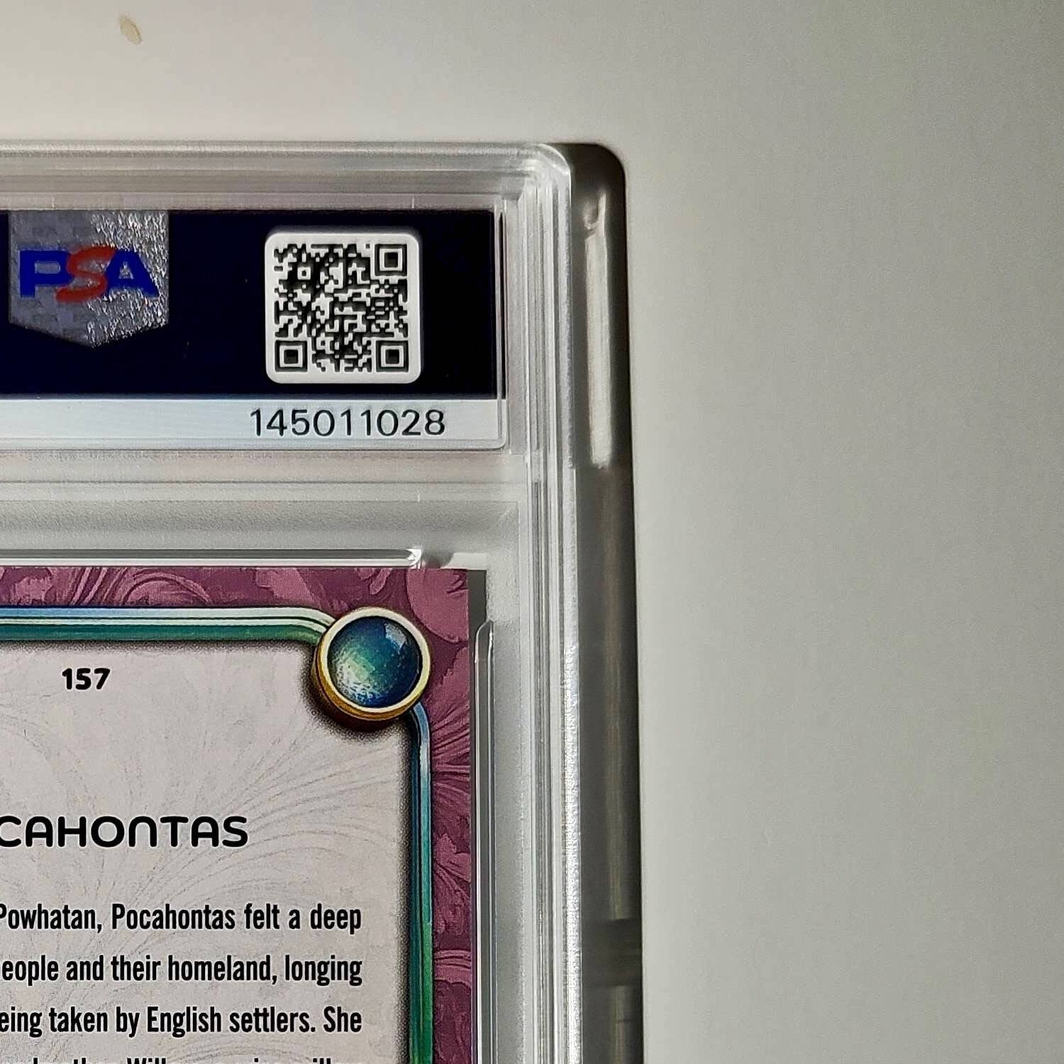Pocahontas 2025 Topps Disney Cartoon Princess #157 Card Pocahontas PSA 9 MT