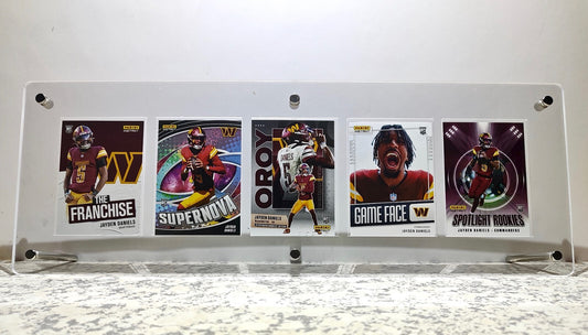 Jayden Daniels Rookie Panini NFL Football Cards Set of 5 with Acrylic Display