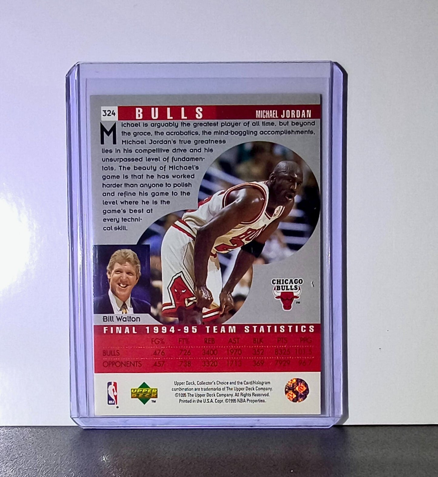 Michael Jordan 1995-96 Collector's Choice #324 Basketball Card Chicago Bulls