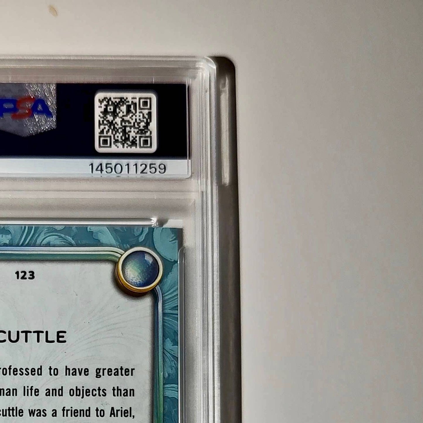 Scuttle 2025 Topps Disney Wonder #123 Diamond Card The Little Mermaid PSA 8