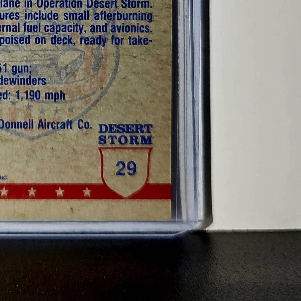An F/A-18 Waits to Fly 1991 Topps Desert Storm #29 Card
