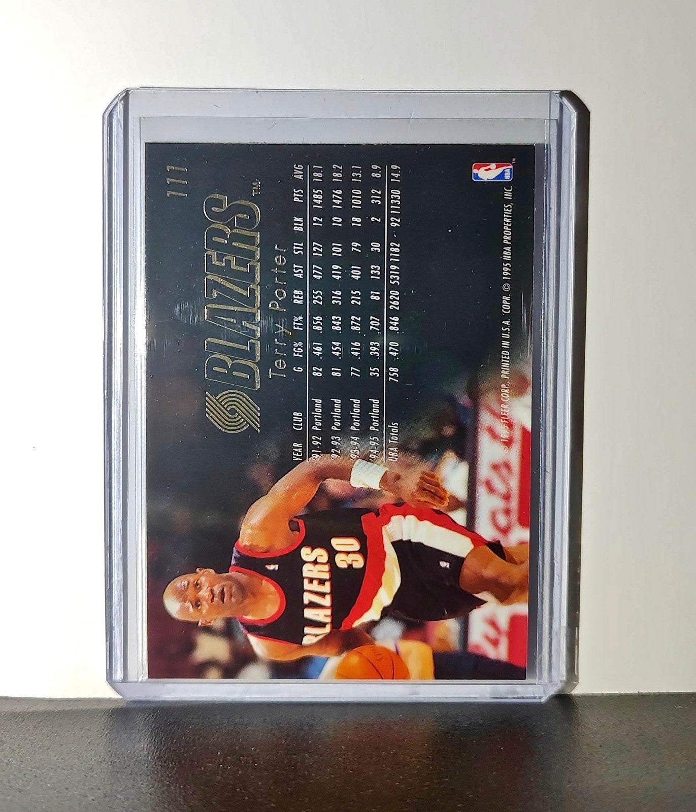 Terry Porter 1995-96 Flair NBA #111 Card Portland Trail Blazers