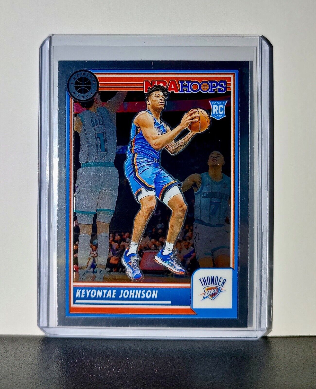 Keyontae Johnson 2023-24 Panini Premium Stock NBA Hoops #170 Card Rookie Thunder